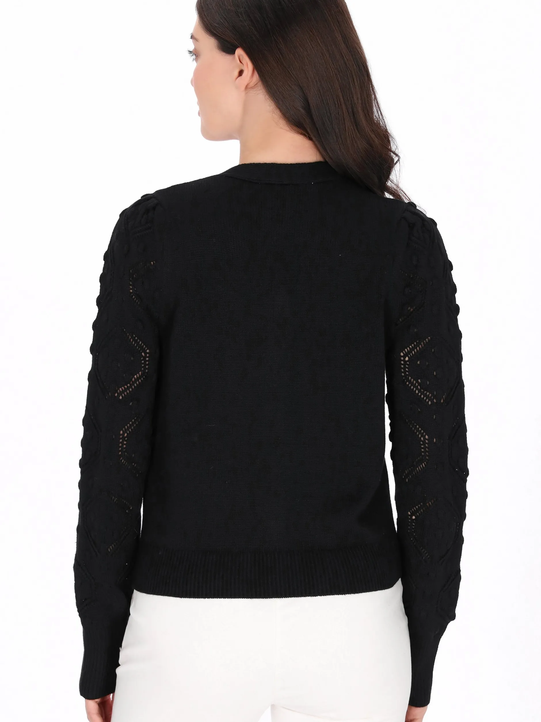 Usha Damen Strickjacke in schwarz