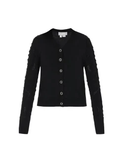 Usha Damen Strickjacke in schwarz