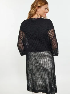 Usha Damen Strickjacke in schwarz