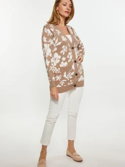 Usha Damen Strickjacke in taupe