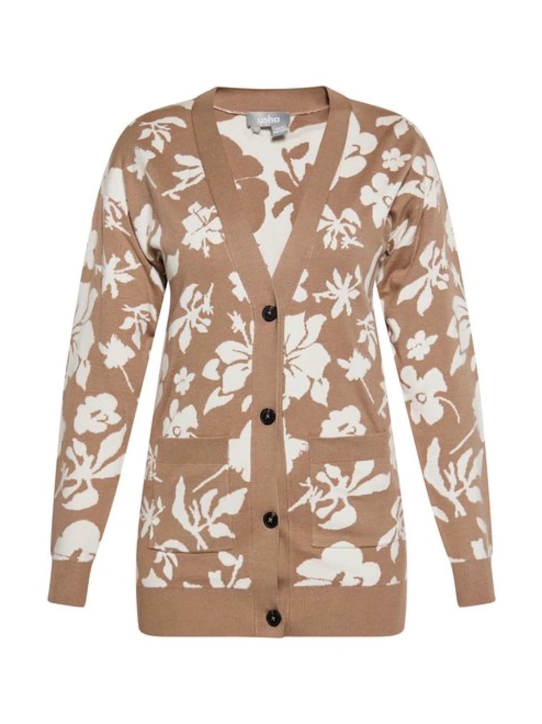Usha Damen Strickjacke in taupe