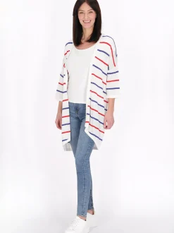 Usha Damen Strickjacke in weiß