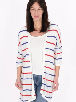 Usha Damen Strickjacke in weiß