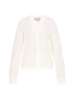 Usha Damen Strickjacke in weiß