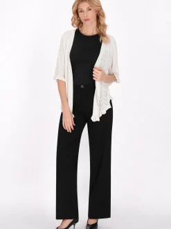 Usha Damen Strickjacke in weiß