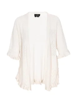 Usha Damen Strickjacke in weiß