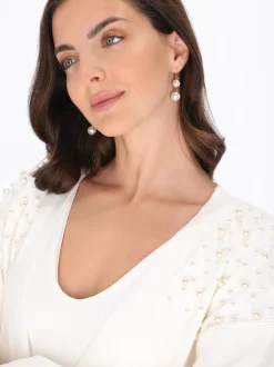 Usha Damen Strickjacke in weiß