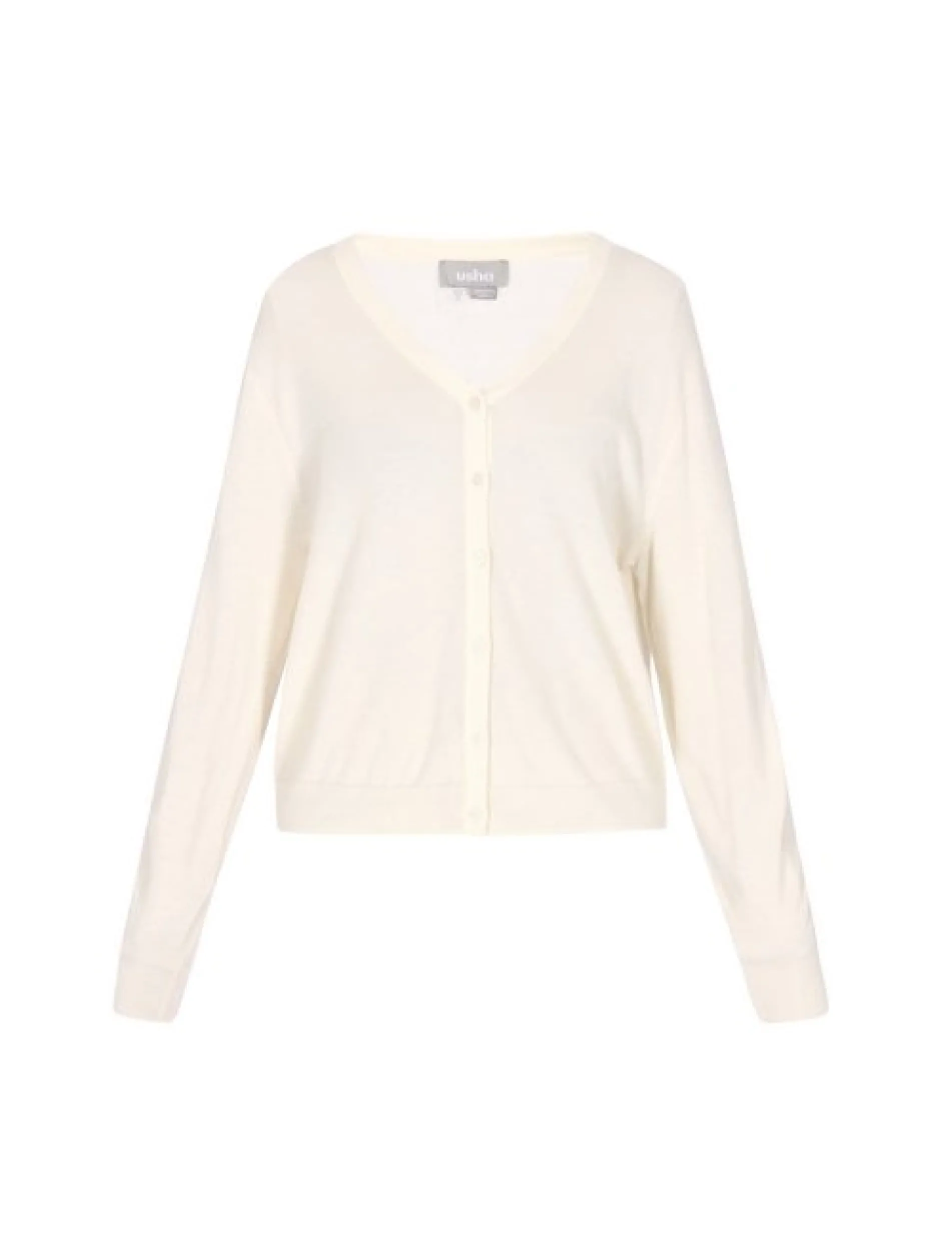 Usha Damen Strickjacke in weiß