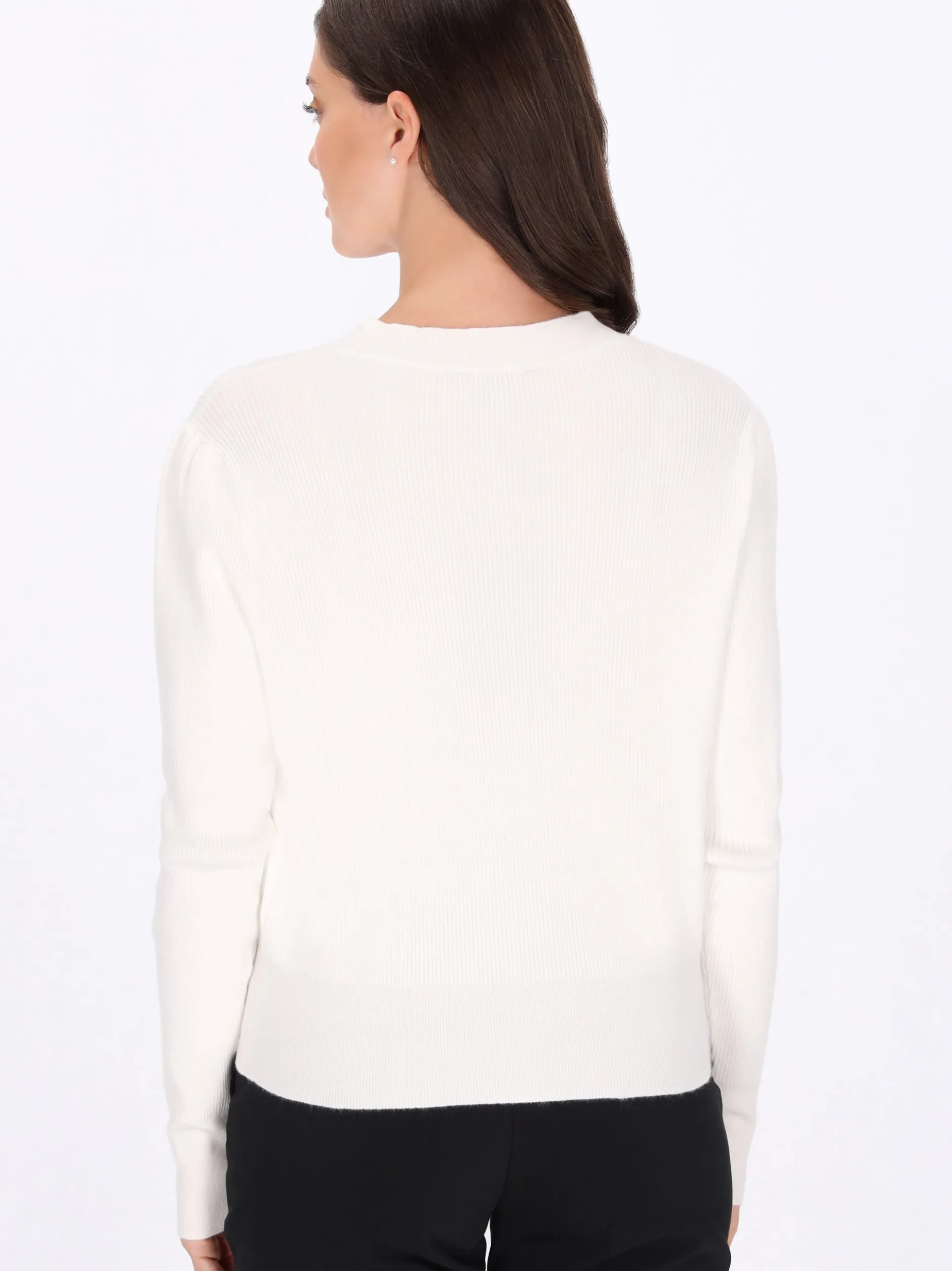 Usha Damen Strickjacke in weiß