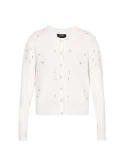 Usha Damen Strickjacke in weiß