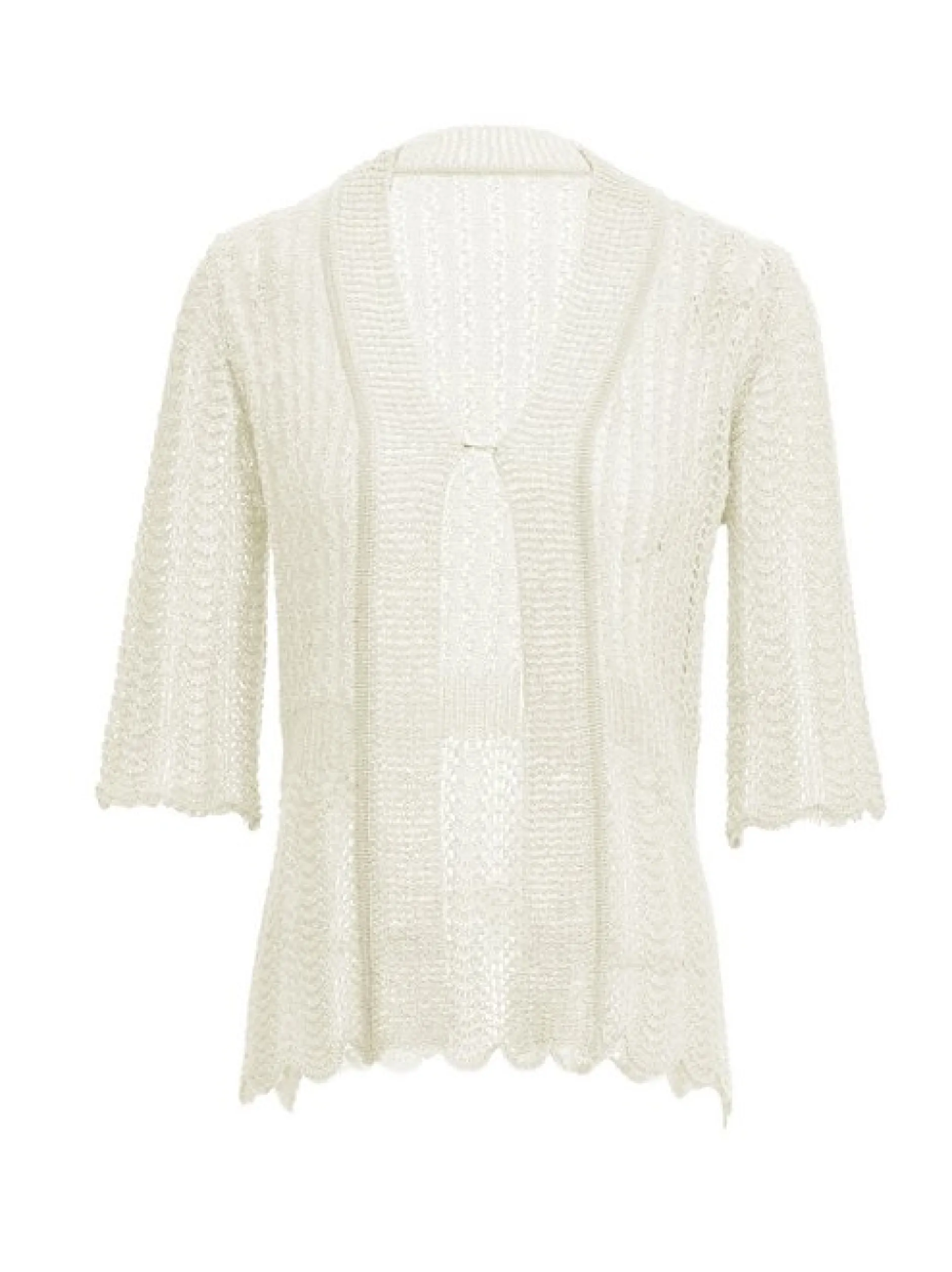 Usha Damen Strickjacke in weiß