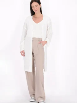 Usha Damen Strickjacke in weiß