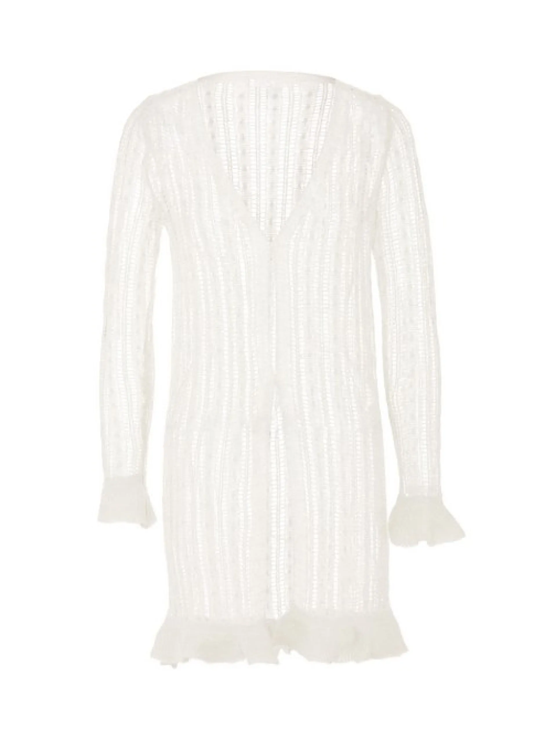 Usha Damen Strickjacke in weiß