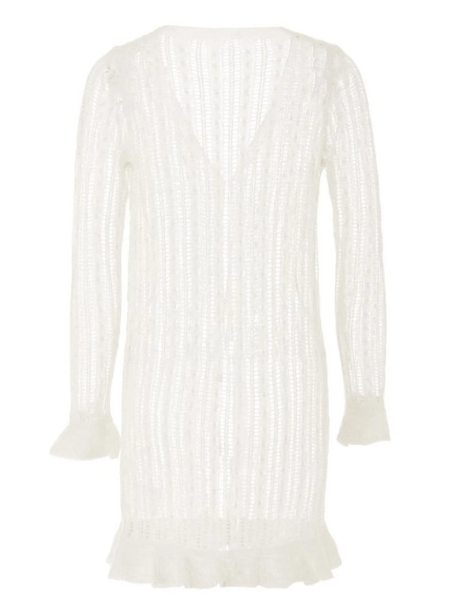 Usha Damen Strickjacke in weiß