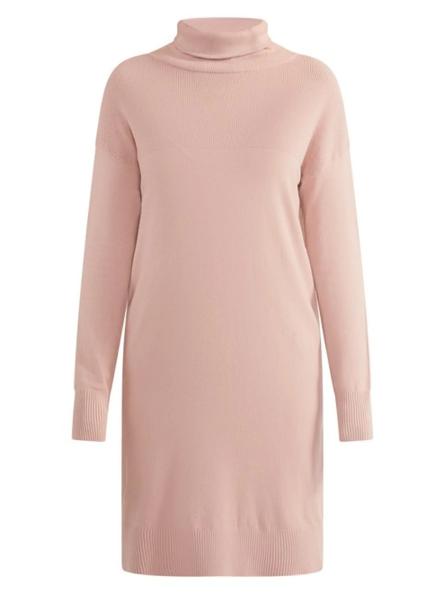 Usha Damen Strick-Langarmkleid midi in altrosa
