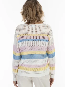 Usha Damen Strickpullover in rosa - Ausschnitt: Rundhals