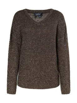 Usha Damen Strickpullover in braun