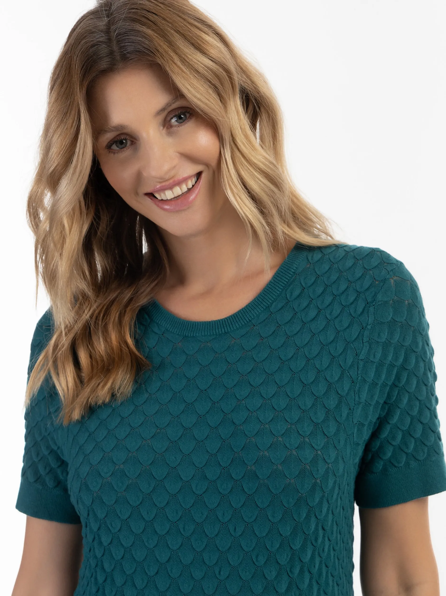 Usha Damen Strickpullover in türkis