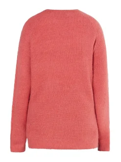 Usha Damen Strickpullover in rot - Ausschnitt: Rundhals
