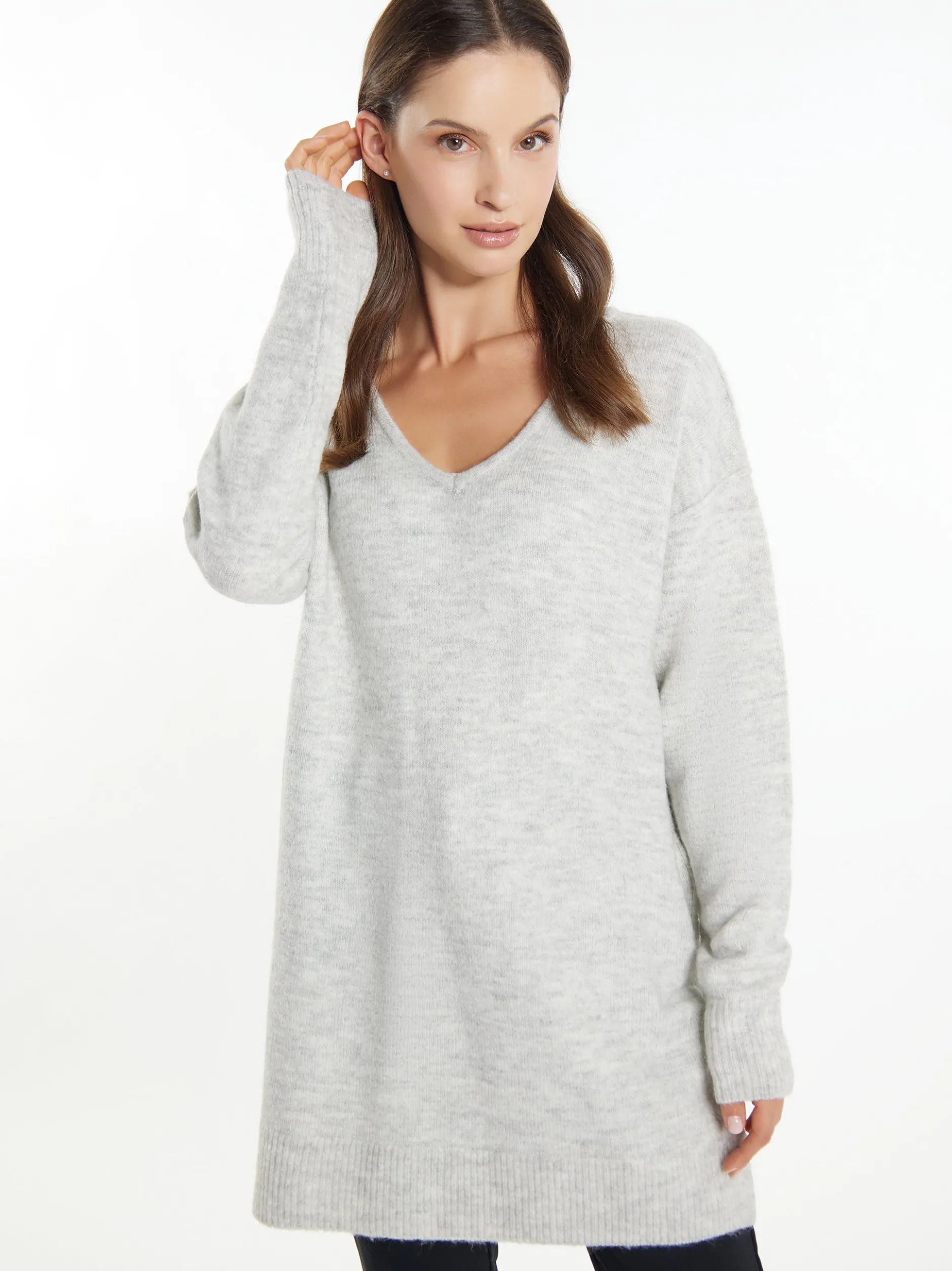 Usha Damen Strickpullover in grau