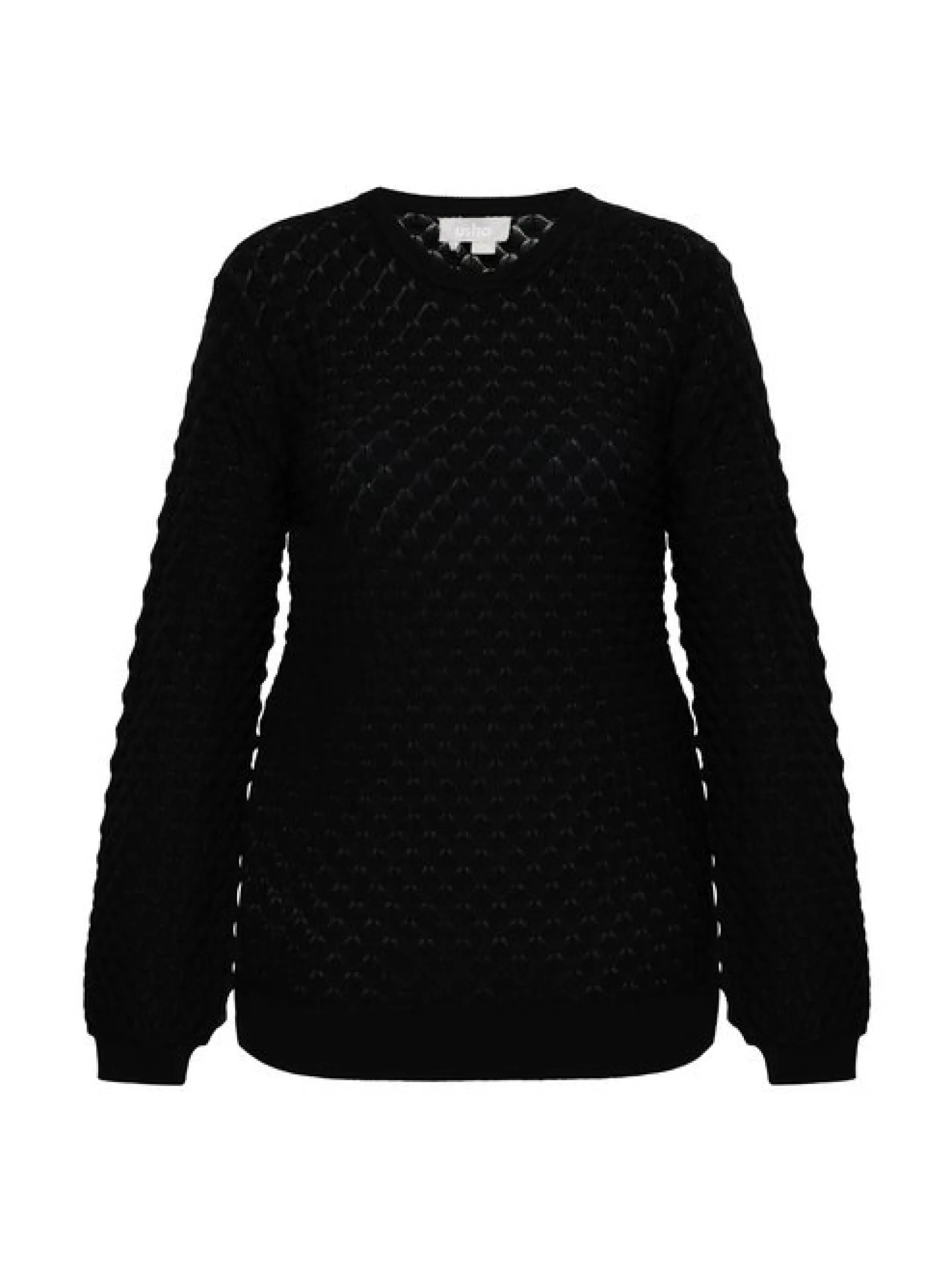 Usha Damen Strickpullover in schwarz