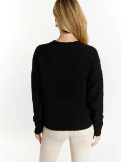 Usha Damen Strickpullover in schwarz