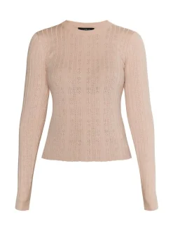 Usha Damen Strickpullover in rosa - Ausschnitt: Rundhals
