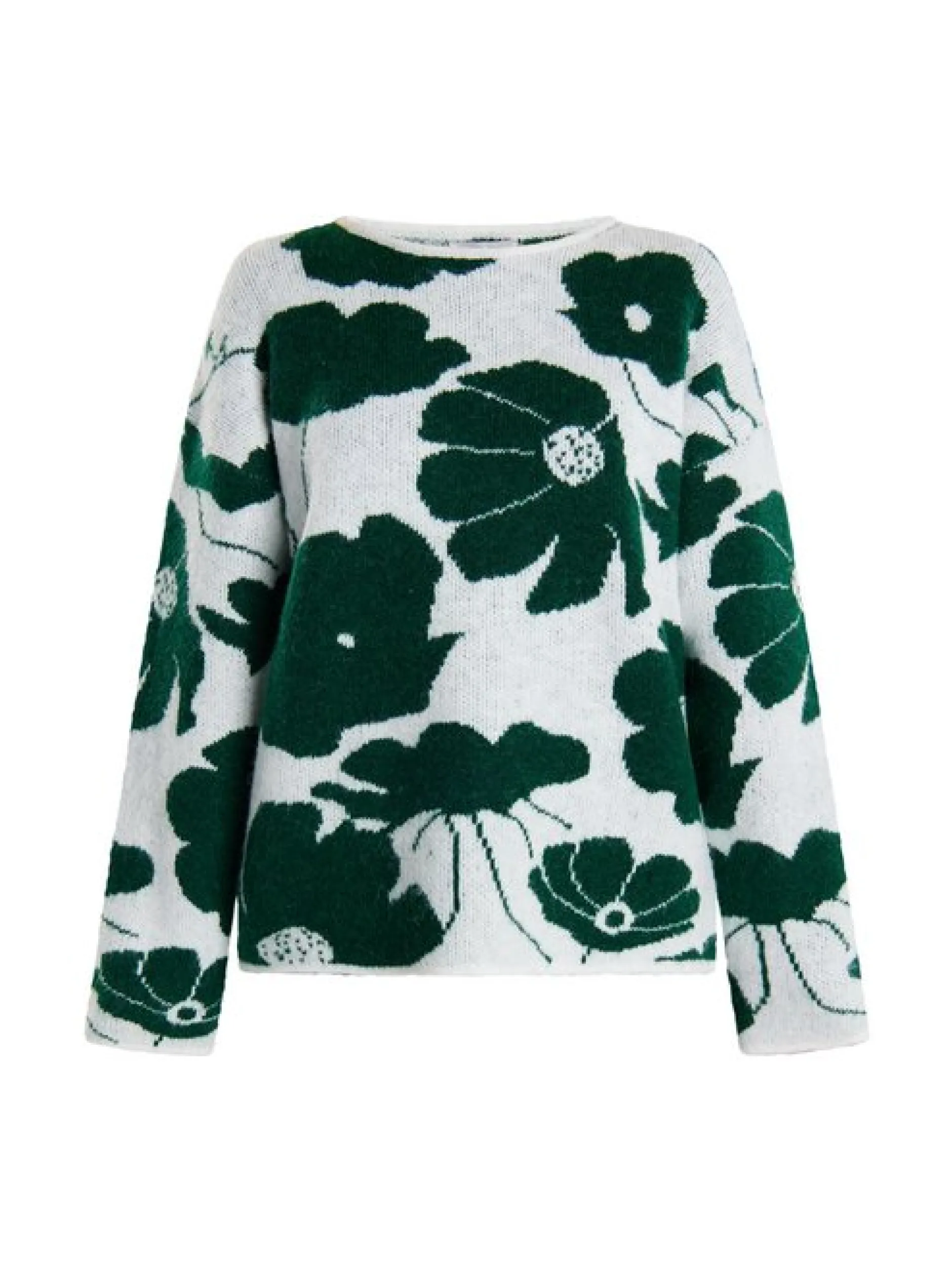 Usha Damen Strickpullover in grün - Ausschnitt: Rundhals