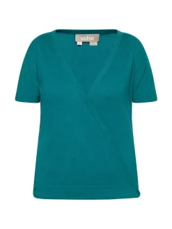 Usha Damen Strickpullover in petrol