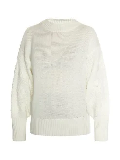 Usha Damen Strickpullover in weiß