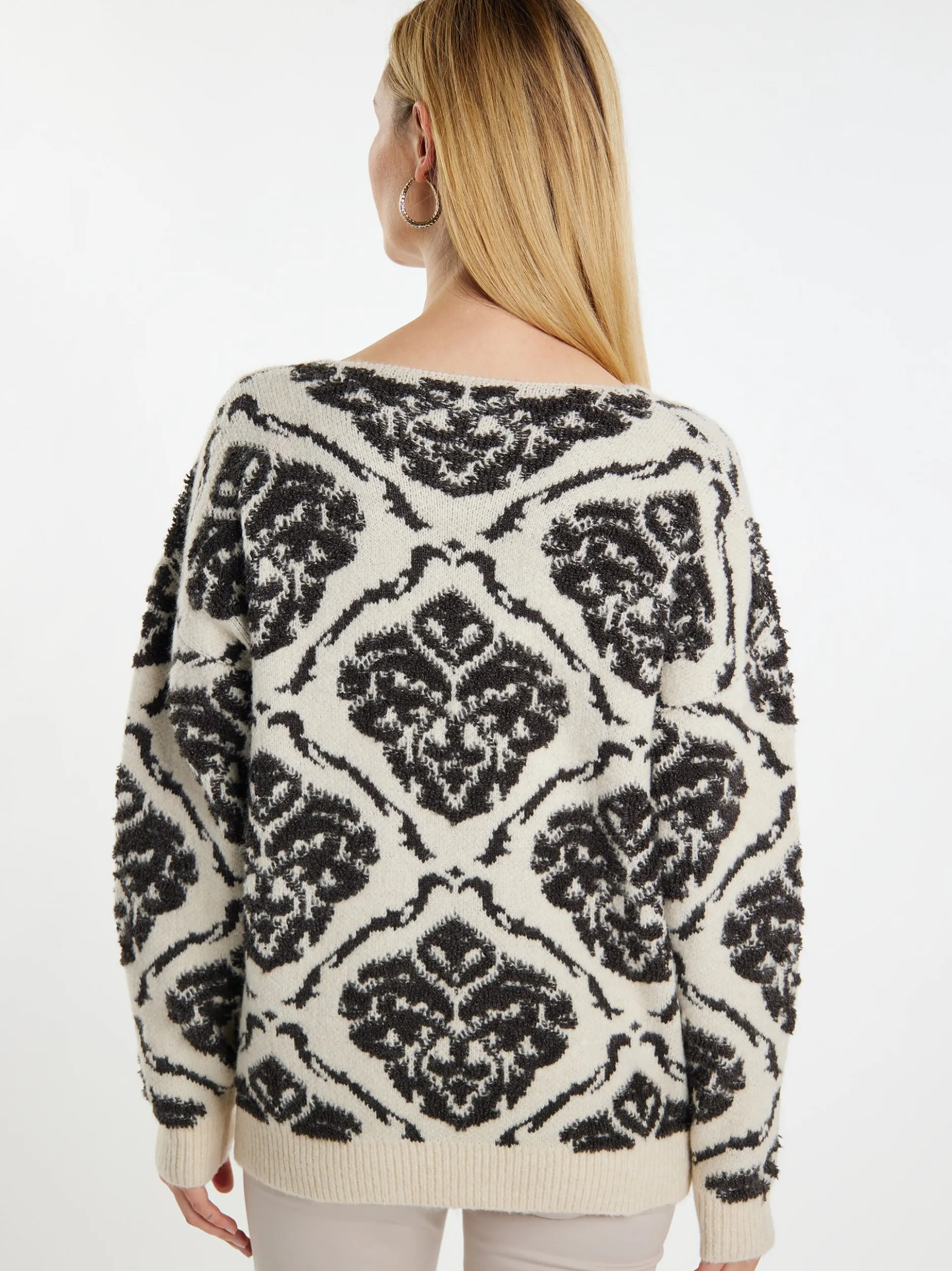 Usha Damen Strickpullover in ecru
