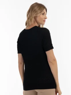 Usha Damen Strickpullover in schwarz