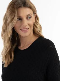 Usha Damen Strickpullover in schwarz