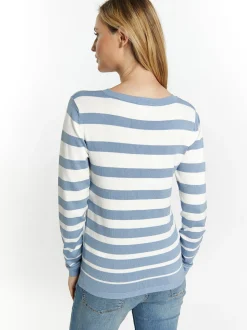 Usha Damen Strickpullover in denim
