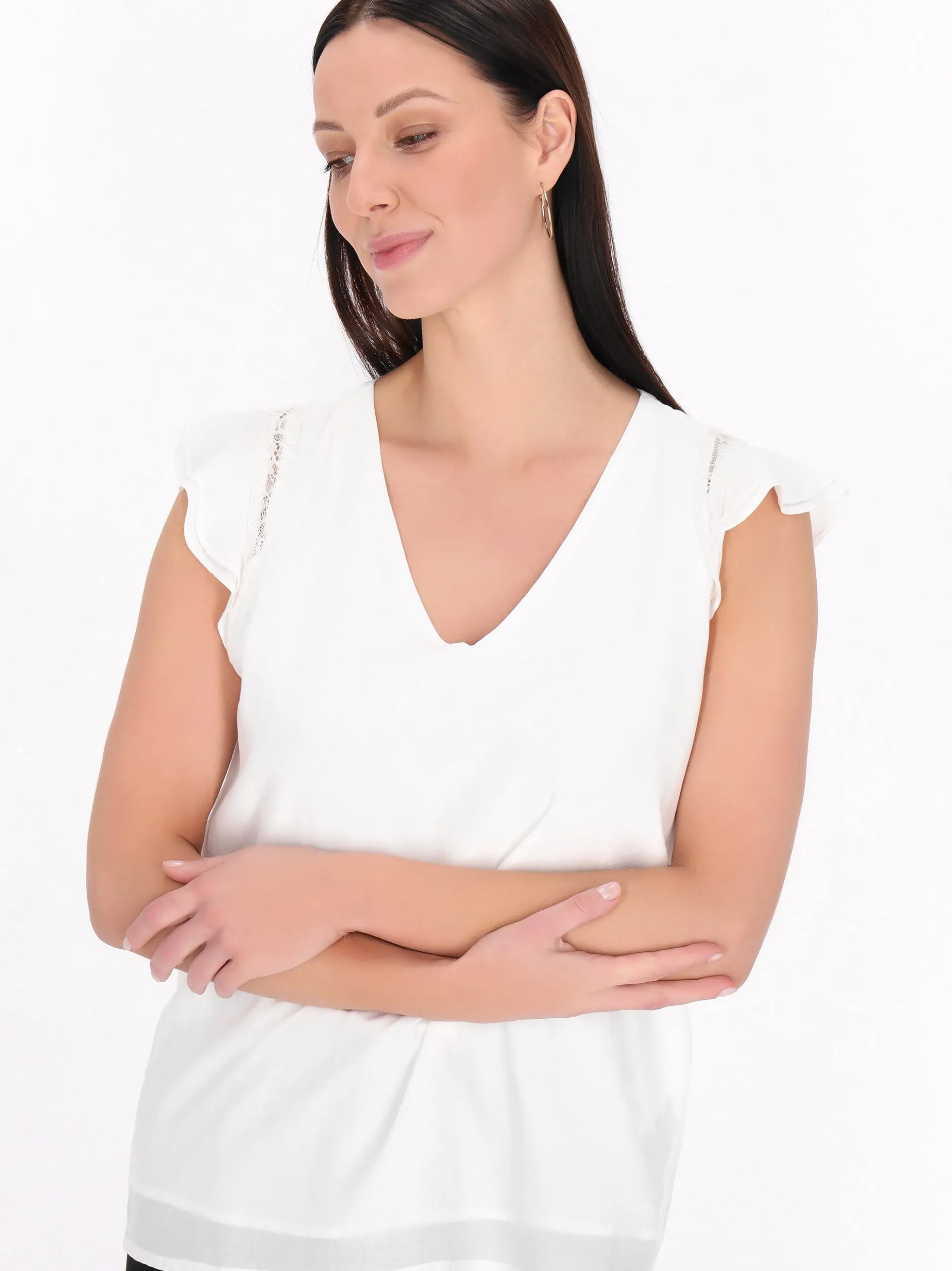 Usha Damen Top in weiß