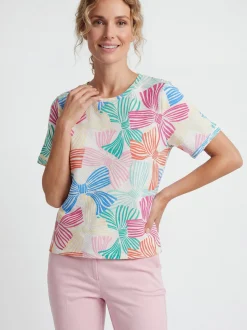 Usha Damen T-Shirt in mehrfarbig - Ausschnitt: Rundhals