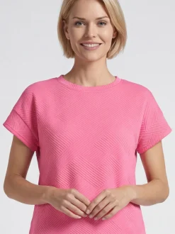 Usha Damen T-Shirt in pink - Ausschnitt: Rundhals