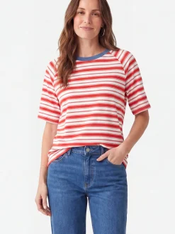Usha Damen T-Shirt in rot - Ausschnitt: Rundhals
