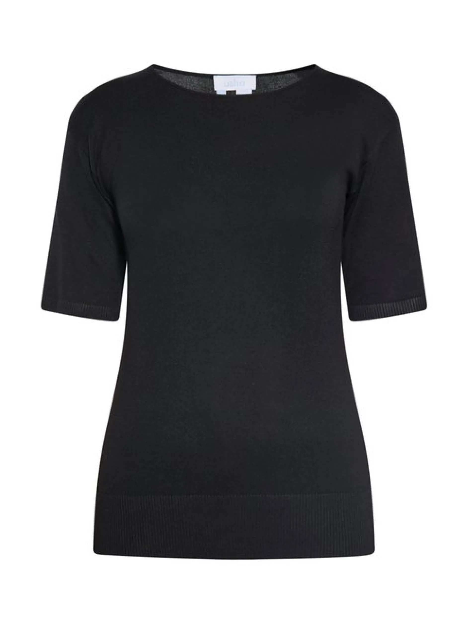 Usha Damen T-Shirt in schwarz - Ausschnitt: Rundhals