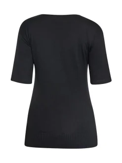 Usha Damen T-Shirt in schwarz - Ausschnitt: Rundhals