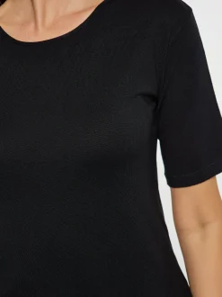 Usha Damen T-Shirt in schwarz - Ausschnitt: Rundhals