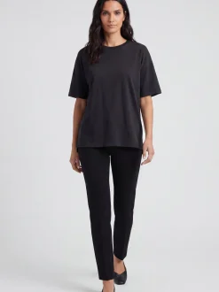 Usha Damen T-Shirt in schwarz - Ausschnitt: Rundhals