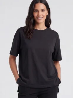 Usha Damen T-Shirt in schwarz - Ausschnitt: Rundhals