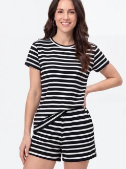 Usha Damen T-Shirt in schwarz - Ausschnitt: Rundhals