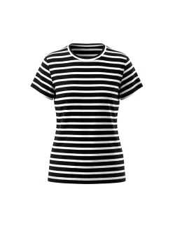 Usha Damen T-Shirt in schwarz - Ausschnitt: Rundhals