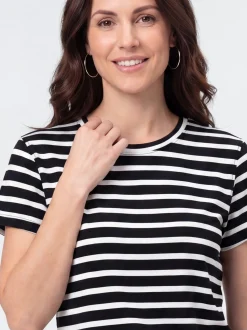 Usha Damen T-Shirt in schwarz - Ausschnitt: Rundhals