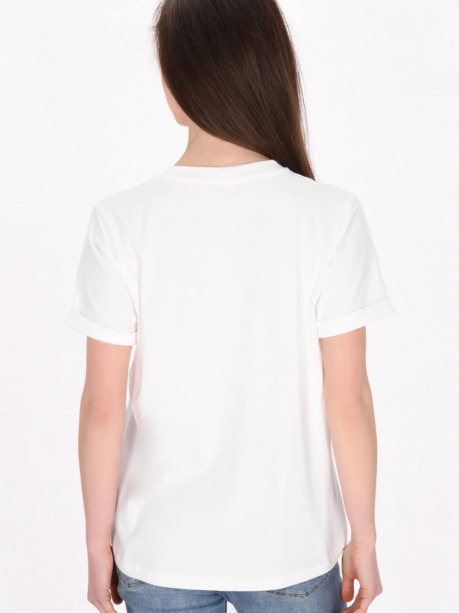 Usha Damen T-Shirt in weiß - Ausschnitt: Rundhals