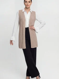 Usha Damen Weste in taupe