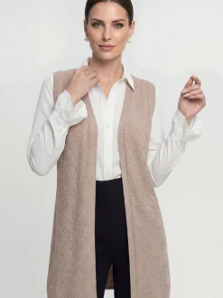 Usha Damen Weste in taupe