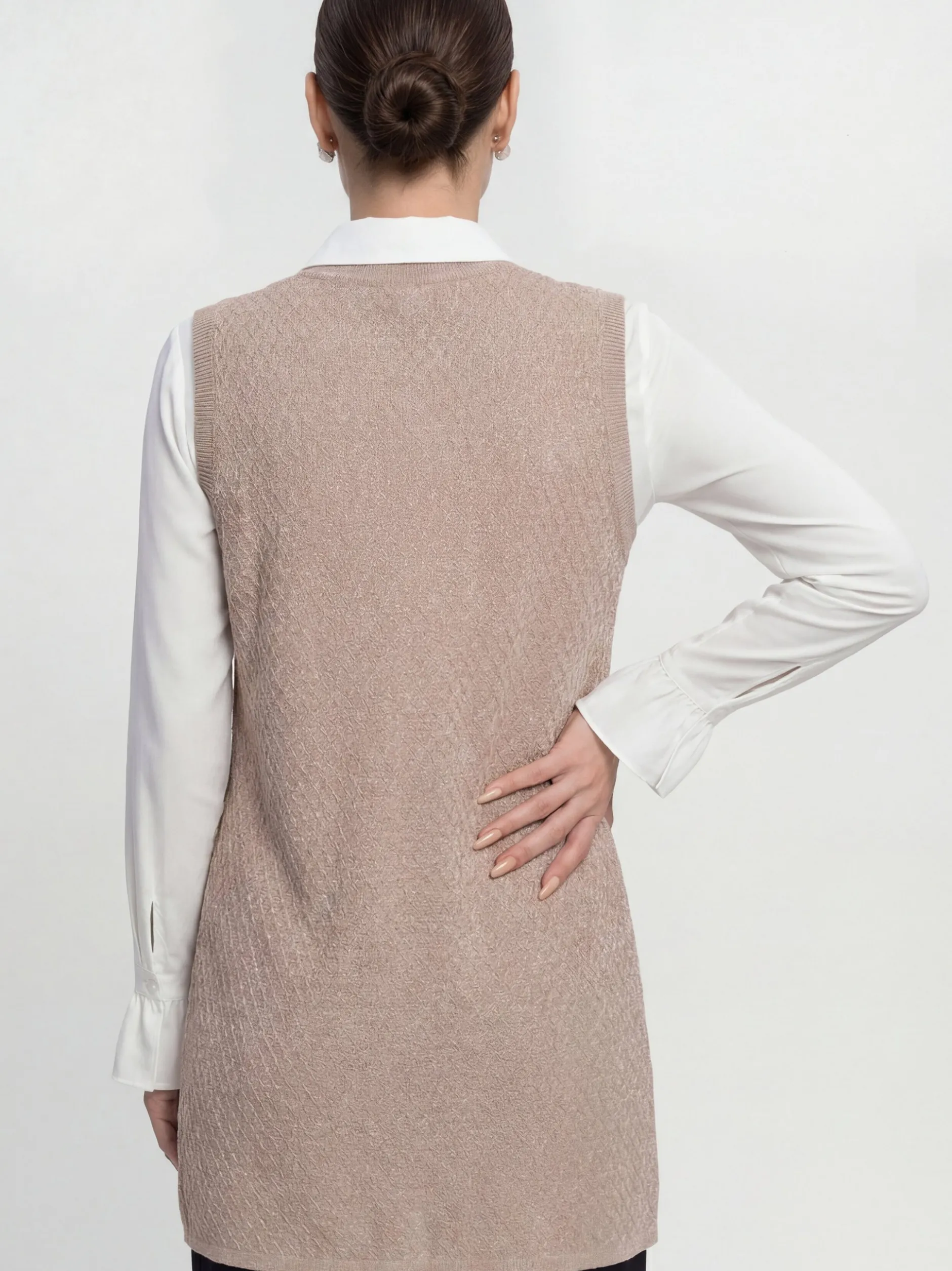 Usha Damen Weste in taupe